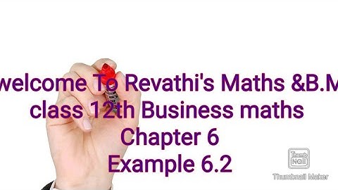 class 12th Business maths/Random variable&mathematical expectation/example 6.2