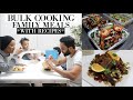 HUSBAND& WIFE- BULK COOK FOR A WEEK IN A DAY + HOW WE EAT THE MEALS!
