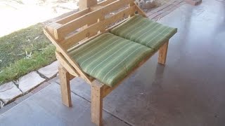 Скамейка из паллет своими руками. Мастер класс видео Скамейка из поддонов своими руками