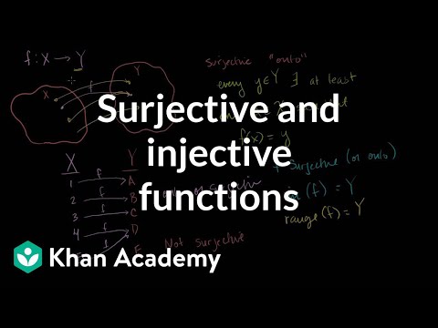 Surjective (onto) 및 injection (one-to-one) 기능 | 선형 대수 | 칸 아카데미