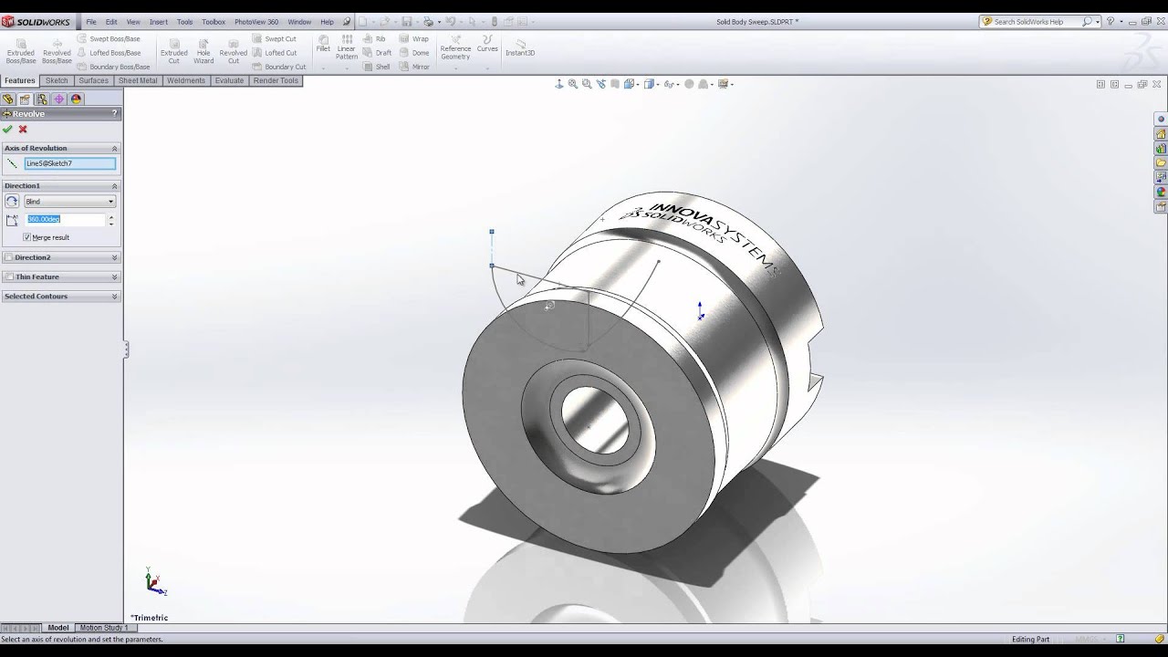 Using Solid Body Sweeps in SolidWorks solidworks descargar