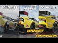 Forza 7 vs GTSport vs Project Cars 2 | Direct Comparison