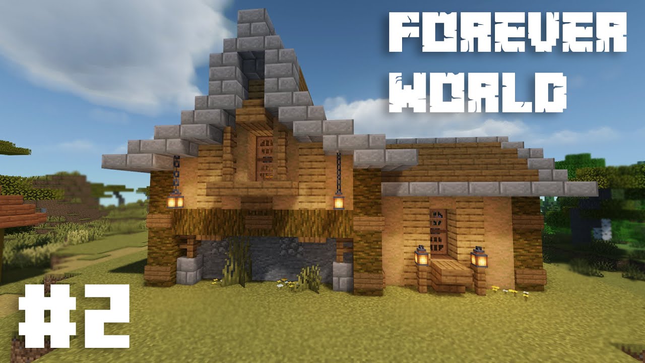 I Built My Starter House in My Minecraft Forever World | Episode 2 ...