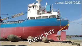 launching mv.intan 31 KMs docking#kapal turun dock sampai tali putus