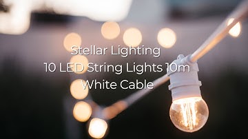 Stellar Lighting - 10 LED String Lights 10m White Cable