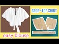 Cắt và may áo cánh dơi theo cách dễ nhất |design shirts croptop |Lena Sewing |
