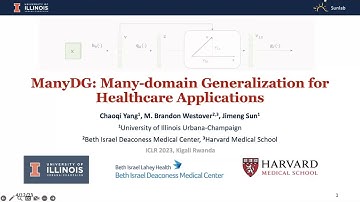 ICLR 2023 - ManyDG: Many-domain Generalization for Healthcare Applications