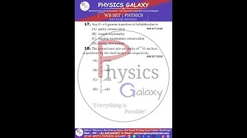 WB SET PYQ||Nuclear Physics||PHYSICS GALAXY||@physicsgalaxy1537