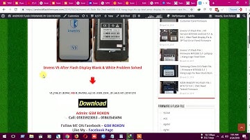 Invens V5 Flash File | 2nd MT6580 6.0 Display Fix Customer Care Firmware
