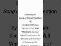 Song of Myself Section 10 Summary