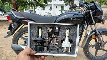 led light for splendor bike | installation and condition | c6 led light
