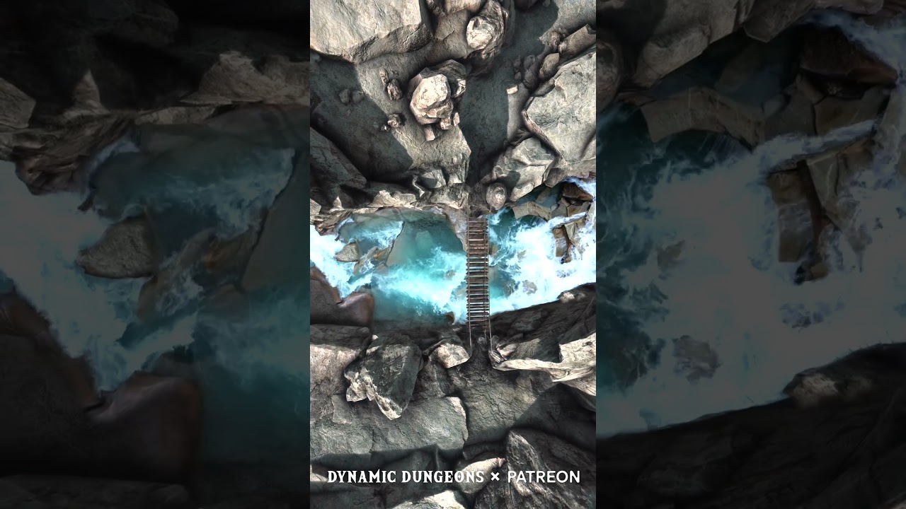 Whitewater Mountain Pass 4K Animated RPG Map 