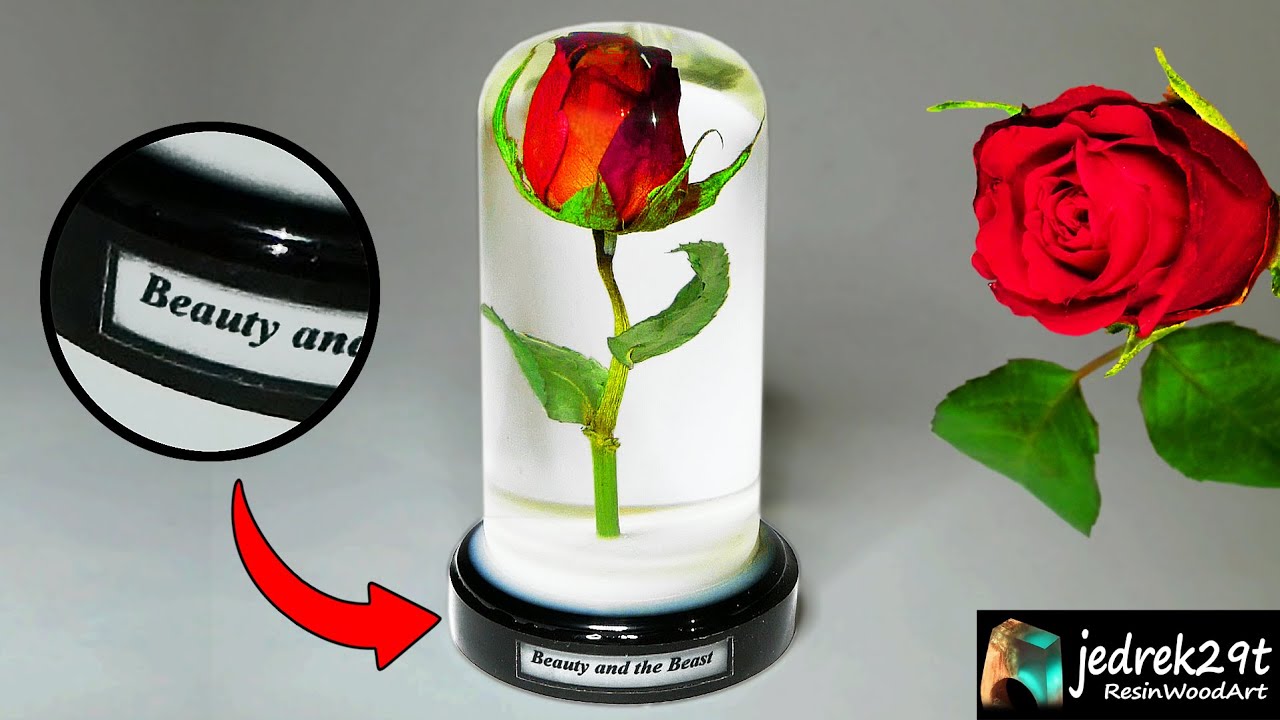 Rose Beauty And The Beast Resin Art Youtube