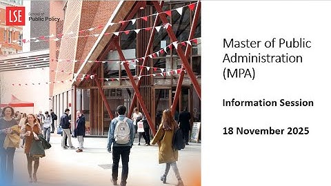 Master of Public Administration (MPA) - information session