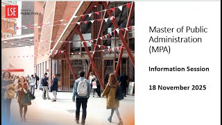 Master of Public Administration (MPA) - information session