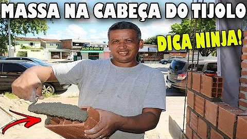 Como colocar massa de cimento no tijolo?