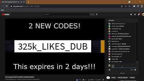 [YBA] YBA UPDATE: LUCKY ARROW CODE PLUS MORE