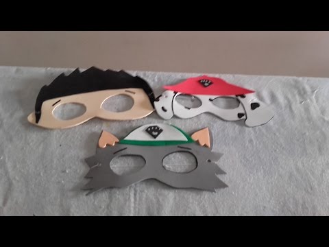 COMO FAZER MASCARAS  PATRULHA CANINA EM EVA(( VÍDEO 2))