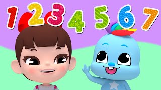 Learn Number For Kids | Seven Steps + Bath Song more nursery rhymes | संख्या अध्ययन खेल