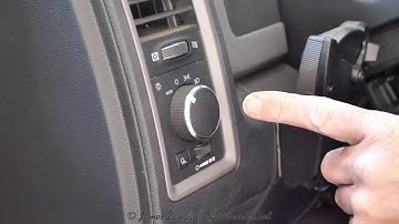 Dodge Ram headlight switch replacement, 2009-2018.