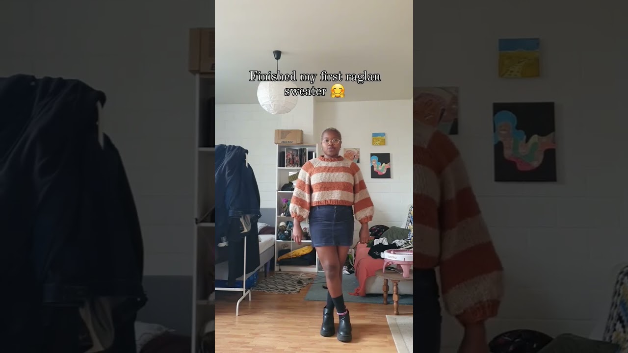 My First knitted Raglan Sweater  