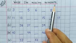How to write the Missing Numbers