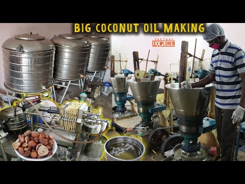 HOW Pure Coconut Oil is made from GIANT Filters? (English Subtitles) | Factory