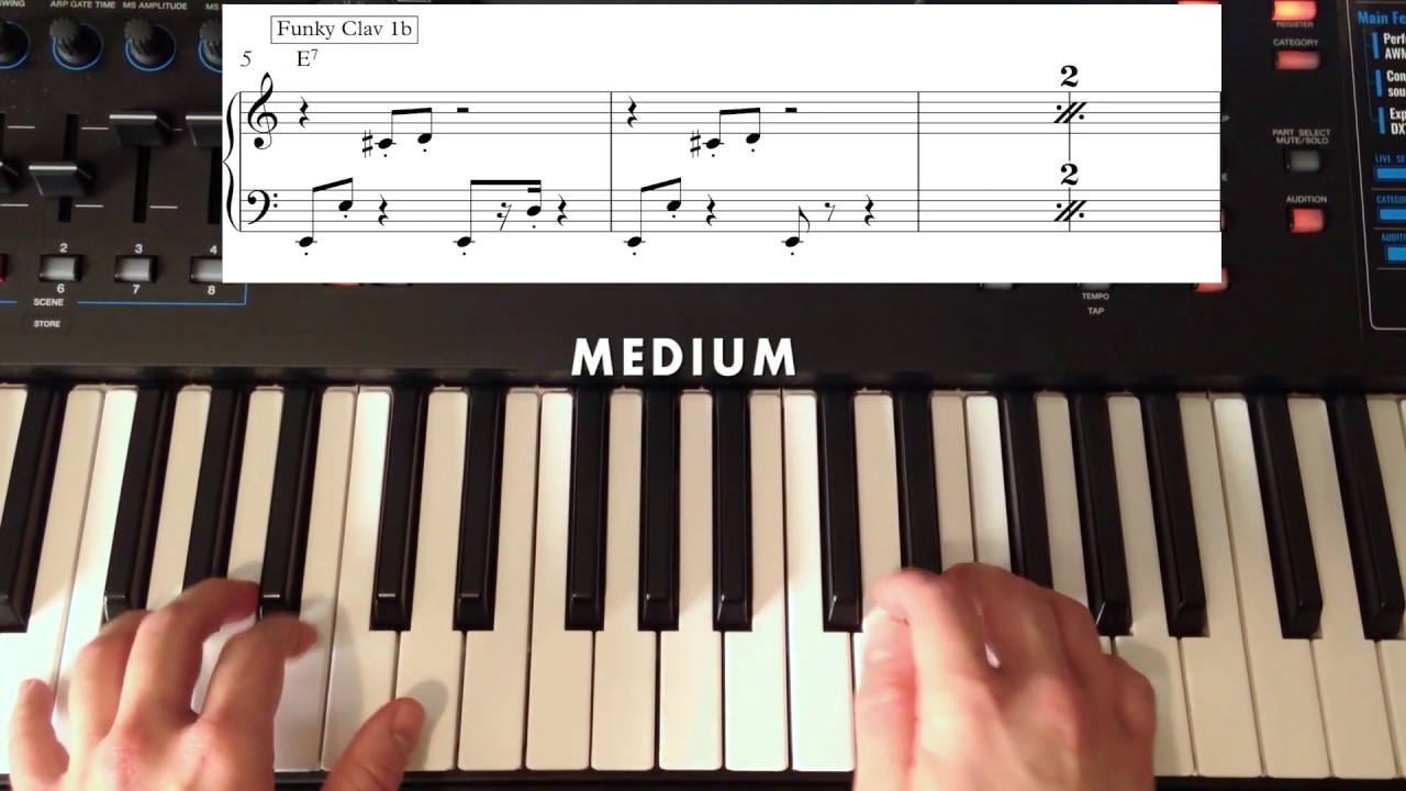 PLAY FUNK Clavinet RIFFS, PATTERNS №1 / Yamaha MODX6 Tutorial