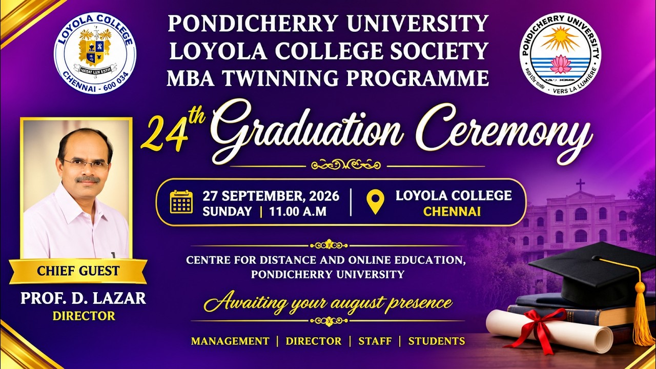 24th Graduation Ceremony | MBA Twinning Programme | PU-LCS