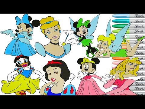 disney-princess-coloring-book-pages-cinderella-aurora-tinkerbell-snow-white-minnie-mouse-daisy-duck