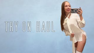 [4K] Transparent Clothes Try On Haul | Dressing Room | Sheer Clothes with Olivia