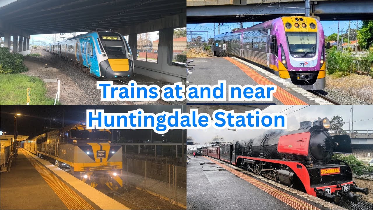 Trains at and near Huntingdale Station
