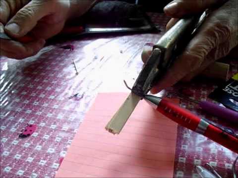 Diy Knitting Loom Hook From A Pen And A Nail