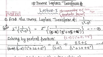 Inverse Laplace Transform|Lecture-3|Mathematics-III Purbanchal University TU KU PoU Engineering Math