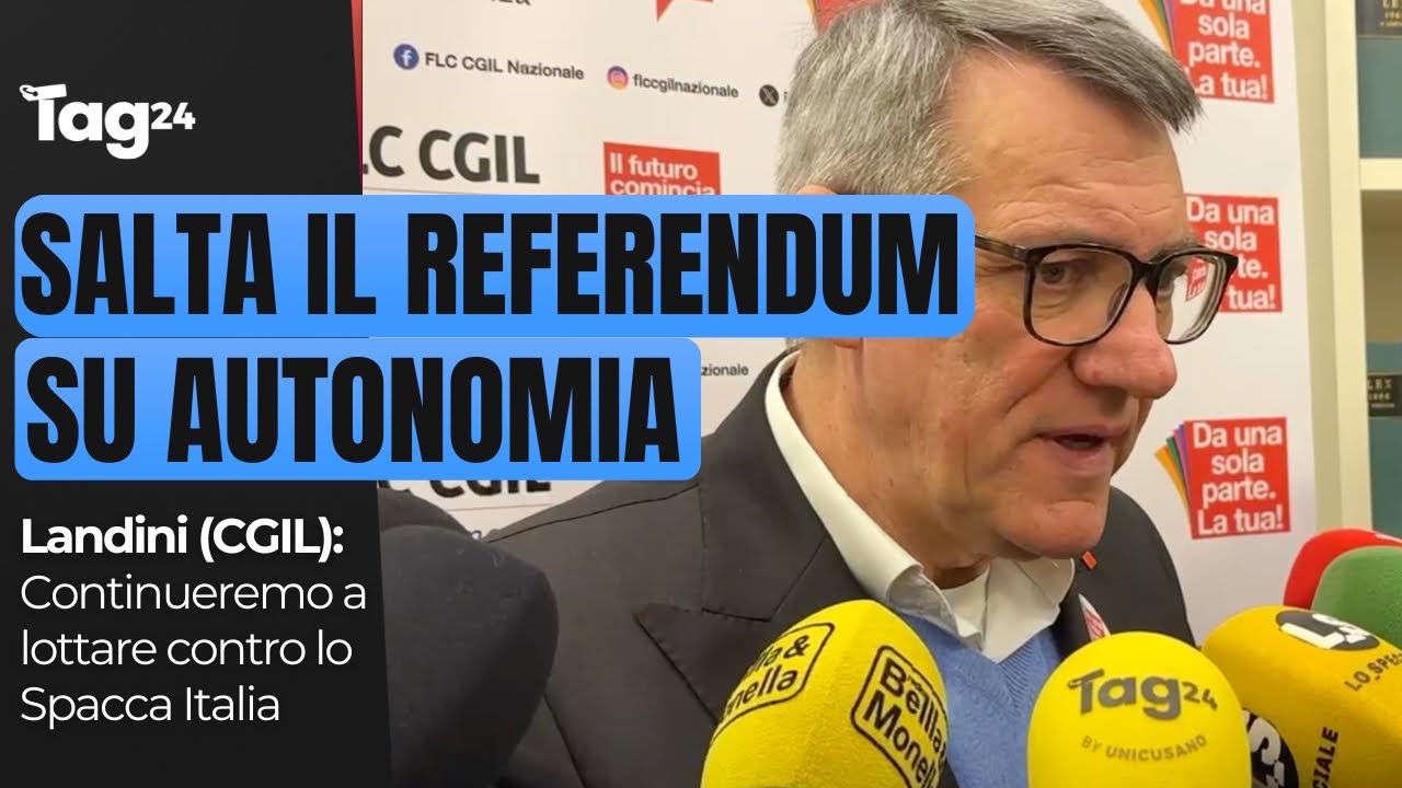 Bocciato il referendum contro l’autonomia differenziata, Landini (CGIL): “Non finisce qui”