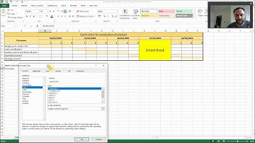 How to produce a Gantt chart in Microsoft Excel