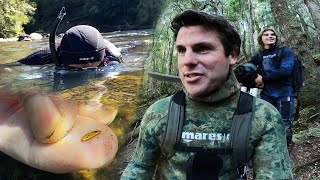 Taking wildlife expert Miller Wilson on a pack rafting & gold sniping adventure in Tasmania!!