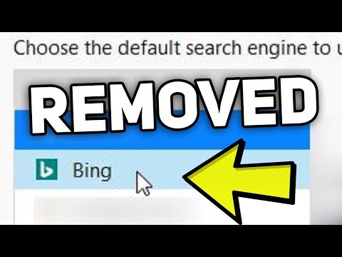 How to remove Bing Search Engine on Firefox