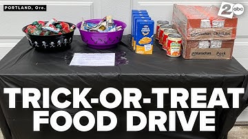 Sommige ouders veranderen Halloween-trick-or-treaten in een voedselinzamelingsactie, omdat de SNA...