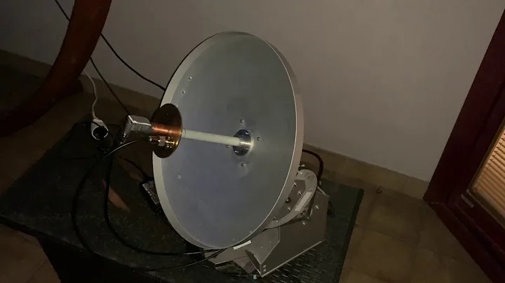 QO100 Experimental Setup with DualPatchfeed and 45cm dish