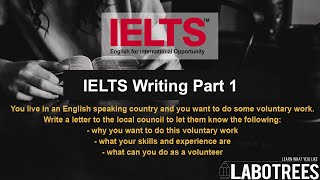 You live in an English speaking country and you want to do some  | Writing Task 1 | Labotrees |
