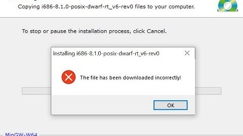 easiest way to download Mingw|| errors fixed file  downloaded incorrectly|| no setup required