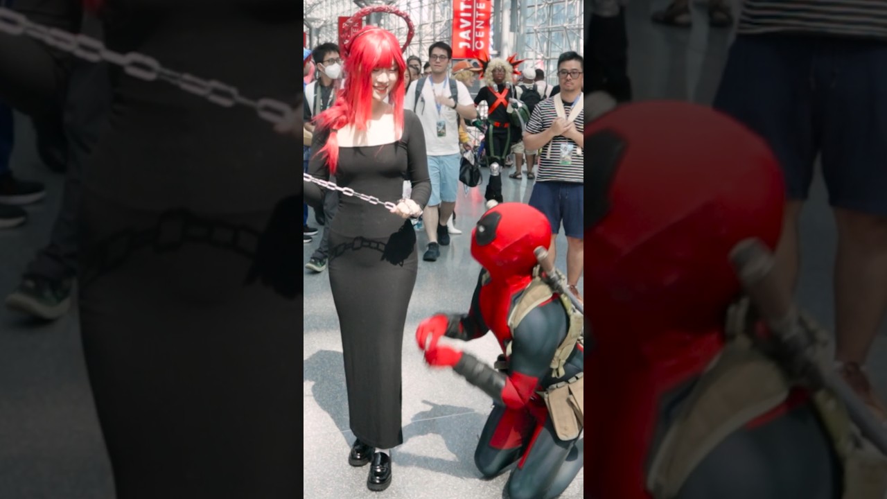 Looks like Makima found a new pet 🐶 #deadpool #makima #cosplay