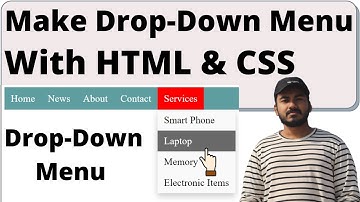 How to Make Dropdown Menu With HTML & CSS Bangla Tutorial || Create Dropdown Menu In CSS HTML Bangla