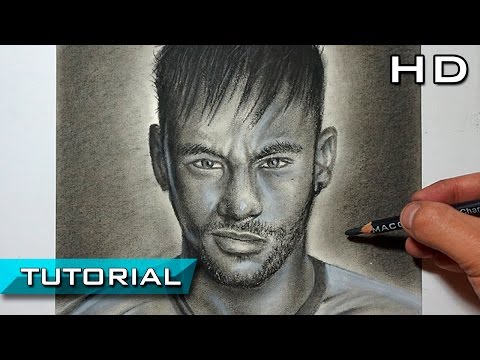 Cómo Dibujar A Neymar Jr Paso A Paso A Lápiz Carboncillo - Versión Extendida Tutorial
