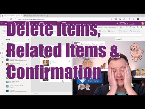 PowerApps delete SharePoint list item, related items, and confirmation