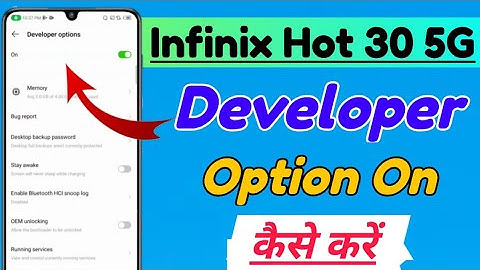 Infinix Hot 30 5G me developer option setting kaise kare | infinix hot 30 5g developer option