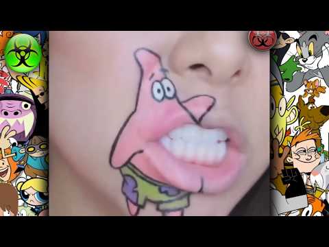 lip-art---best-face-painting-funny-cartoons-face-paint-2017