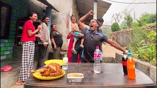 Family Sanga Whole Chicken Challenge Game Khaldai 😆