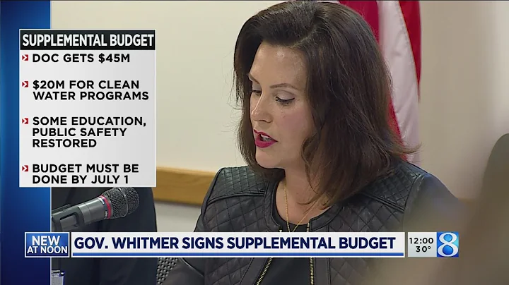 Gov. Whitmer signs supplemental budget
